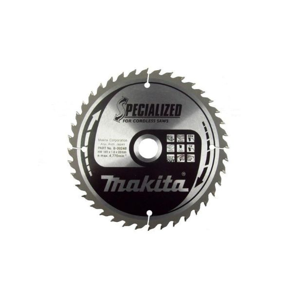 Picture of Makita B09167 Saw blade for Cordless Saws 165 x 20mm x 24th