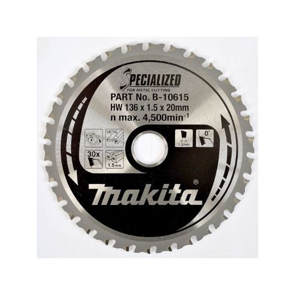 Picture of Makita B-10615 136mm x 20mm x 30T Metal Circular Saw Blade