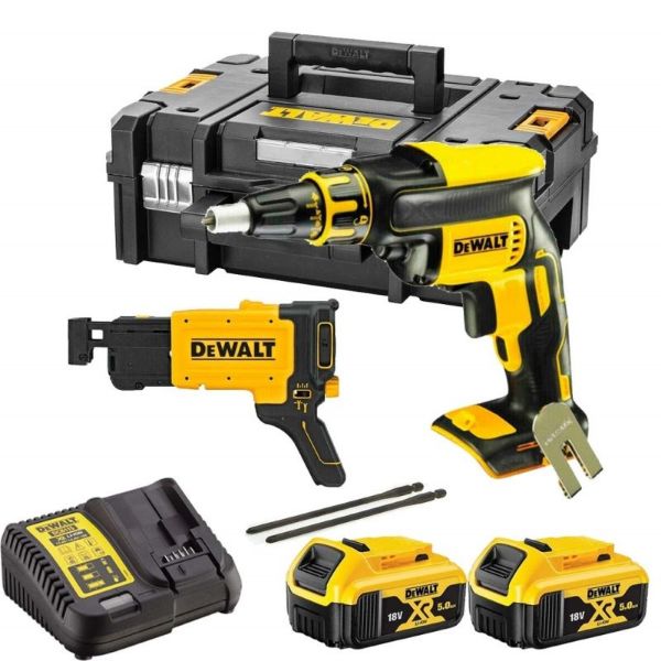 Dewalt DCF620P2K Brushless Collated Drywall Screwdriver 18V 2 x 5.0Ah Li Ion Screw Centre The Ultimate Source for Screws and Fixings