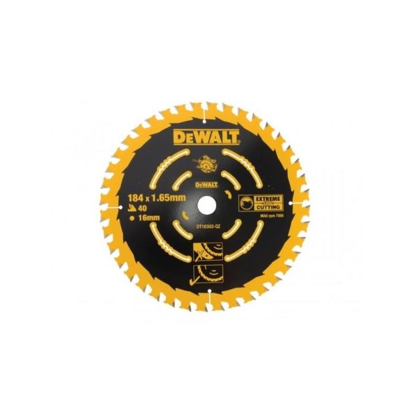 Picture of Dewalt Extreme Framing Circular Saw Blade 184 x 16mm x 40T