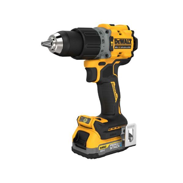 Picture of DeWalt DCD805E2T-GB 2x18v Powerstack Batteries XR BL G3 Hammer Drill Driver Kit