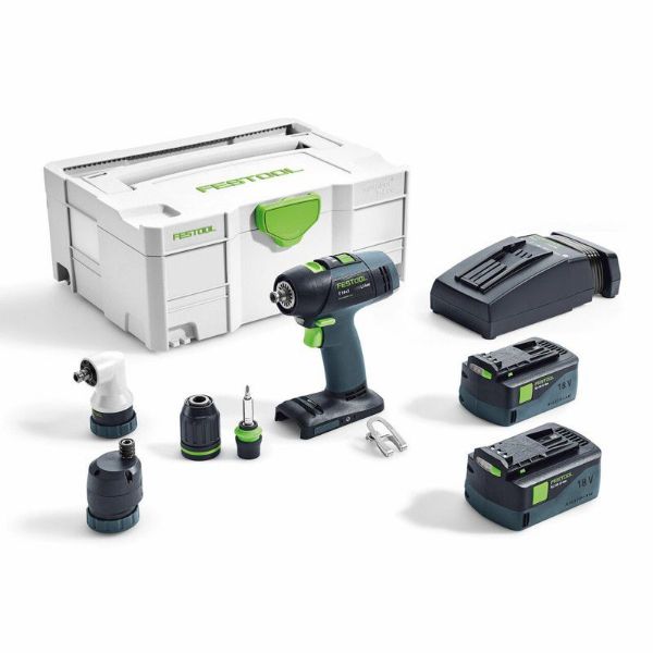 Picture of Festool 575694 T18+3 18V Cordless Drill Driver with 2 x 5.2Ah Batteries, Charger and Case