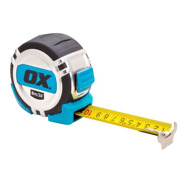 Picture of Ox Tools P028708 Pro Heavy Duty Tape Measure 8inch x 2inch 8M/24FT