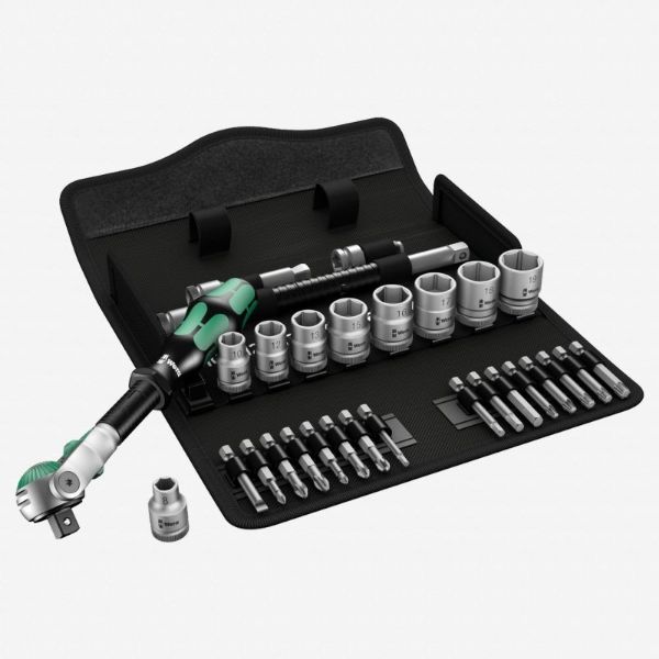 Picture of Wera 8100 SB 6 Zyklop Speed Ratchet & Socket Set of 29 Metric 3/8in Drive