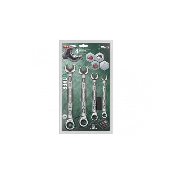 Picture of Wera Joker Ratcheting Combination Spanner Set, 4 Piece