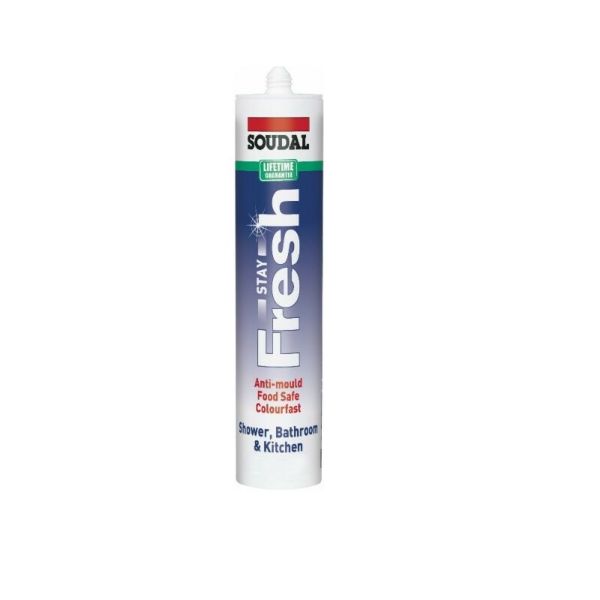 Picture of Soudal 125788 Stay Fresh Bathroom Sealant  Ice white - 300ml