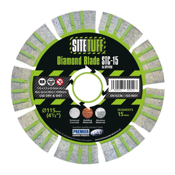 Picture of Site Tuff STC-15 115 x 22mm Diamond Blade - Concrete & Building Materials