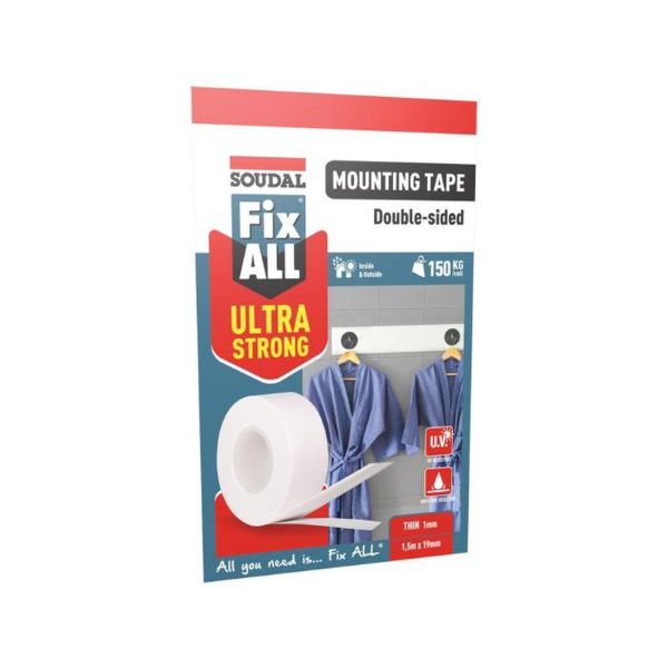Picture of Soudal Fix All Ultra Strong Mounting Tape 19mm x 1.5m - White