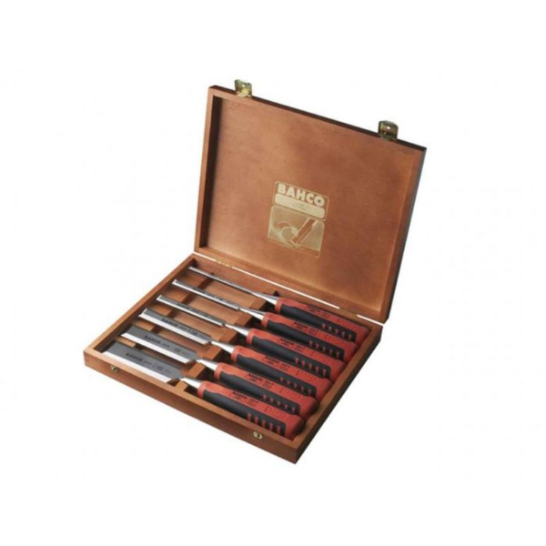 Picture of Bahco BAH424PS6 Bevel Edge Chisel 6pc in a Wooden Box