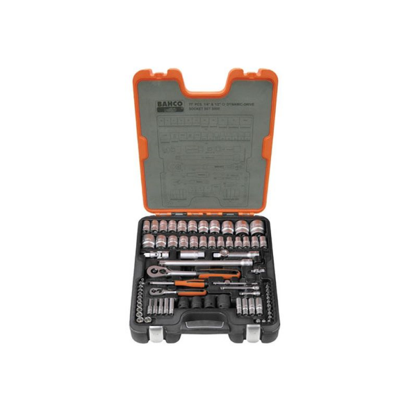 Picture of Bahco BAHS800 Socket Set 77 Piece 1/4 and 1/2in