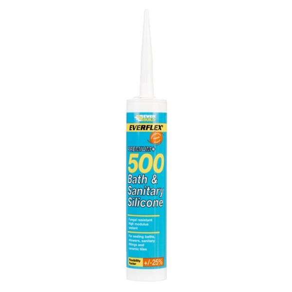 Picture of Everbuild Everflex 500 Bath and Sanitary Sealant White 295ml 