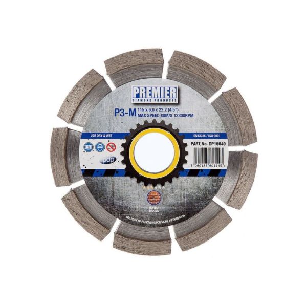 Picture of PDP Premier Diamond P3-M Mortar Raking Diamond Blade -  115 x 6.0 x 7 x 22.2mm (4.5˝)