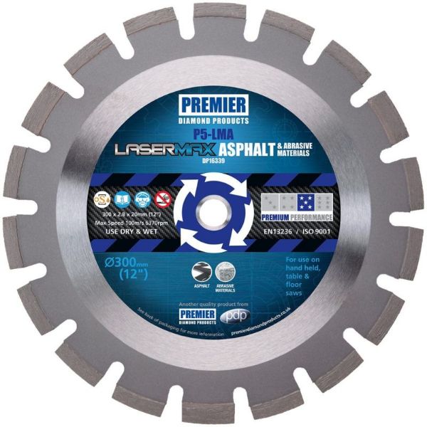 Picture of PDP Premier Diamond P5-LMA LASER MAX Diamond Blade - 300 x 2.8 x 10 x 20mm (12˝)