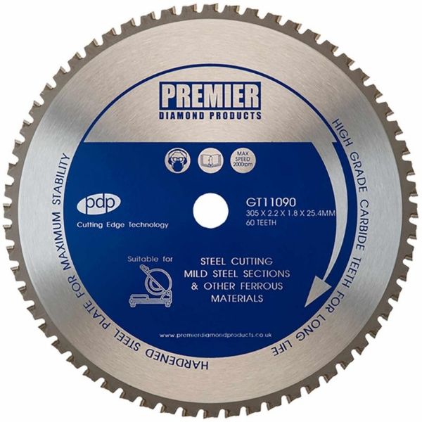 Picture of PDP Premier Diamond P5-STEEL305 TCT Saw Blade (COLD CUT) - 305 x 2.2 x 1.8 x 25.4mm x 60 Teeth