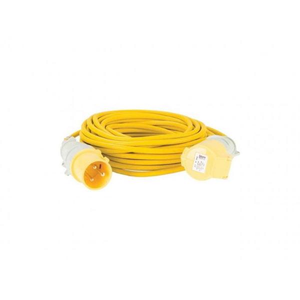 Picture of Defender Extension Lead Yellow 2.5mm2 32A 14m 110V