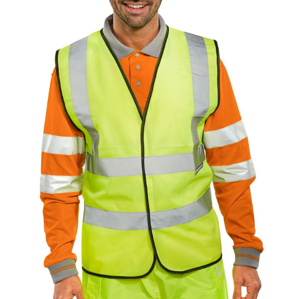 Picture of Hi Vis Reflective Waistcoat, Large Yellow 