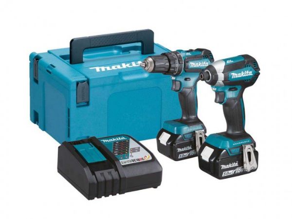 Picture of Makita DLX2283TJ 18v 2x5.0Ah Li-Ion LXT Brushless Twin Kit Makpac