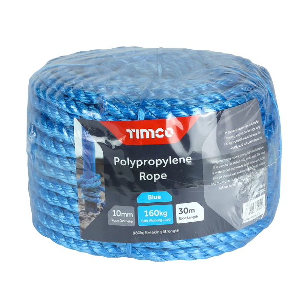 Picture of Timco Polypropylene Rope - Blue - Coil 10mm x 30m