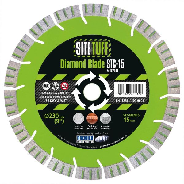 Picture of Site Tuff STC-15 230 x 22mm Diamond Blade - Concrete & Building Materials