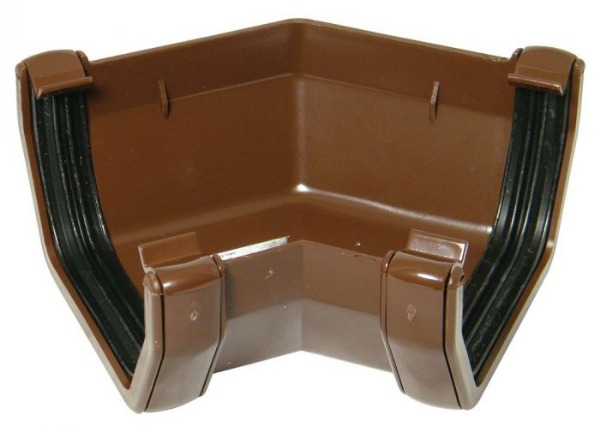 Picture of FloPlast Square Gutter Angle - 135 Degree X 114mm Brown