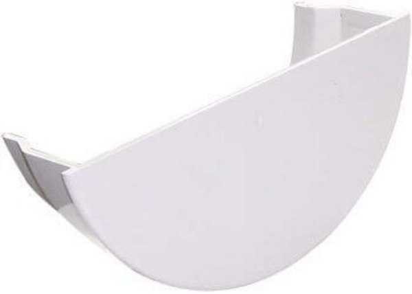 Picture of FloPlast Half Round Gutter Internal Stopend - 112mm White