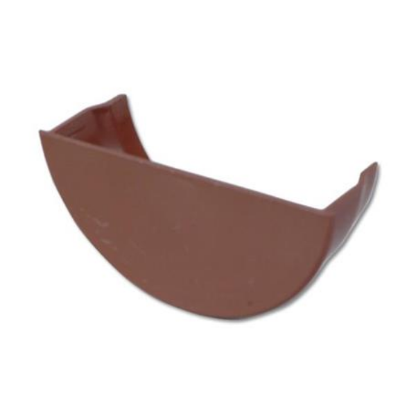 Picture of FloPlast Half Round Gutter Internal Stopend - 112mm Brown