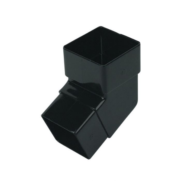 Picture of Floplast 65mm Square Pipe Offset Bend - 112.5 Degree Black