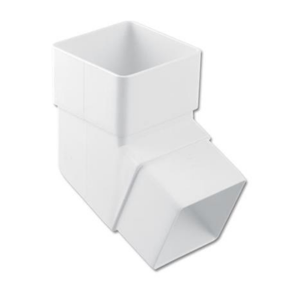 Picture of Floplast 65mm Square Pipe Offset Bend - 112.5 Degree White