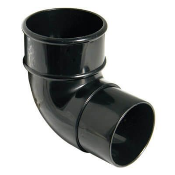 Picture of FloPlast Round Downpipe Bend - 92.5 Degree X 68mm Black