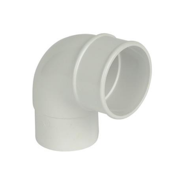 Picture of FloPlast Round Downpipe Bend - 92.5 Degree X 68mm White