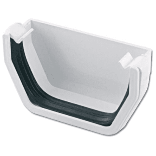 Picture of FloPlast Square Gutter External Stopend - 114mm White