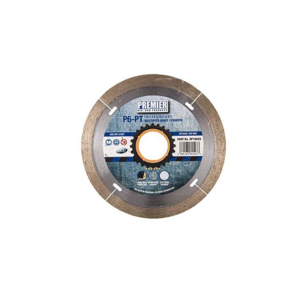 Picture of PDP Premier Diamond P6-PT Porcelain Tile Cutting Blade - 115 x 1.4 x 10 x 22.2mm (4.5˝)