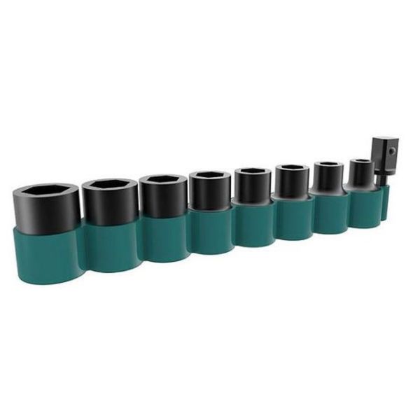 Picture of Makita B-54645 1/2  Drive Impact CR-MO Socket Set with 1/4  Hex Converter 9 Pcs