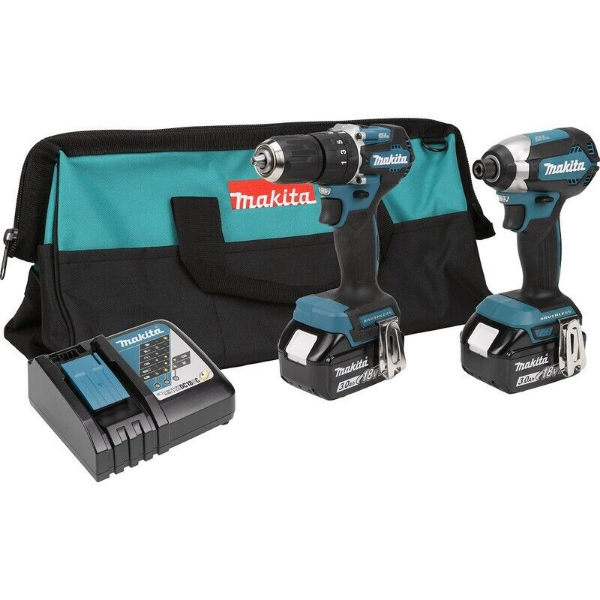 Picture of Makita 18v DLX2460T3J Brushless DHP487 Hammer Drill DTD153 Impact Driver 3X 5ah