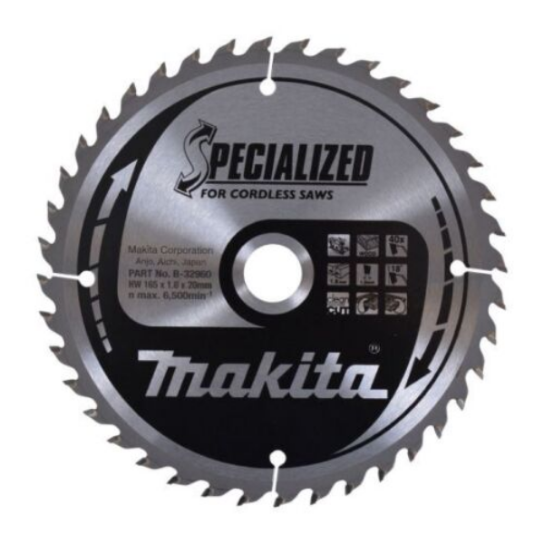 Picture of Makita B-32960 Specialized Circular Saw Blade 165mm x 40 Teeth 20mm Bore