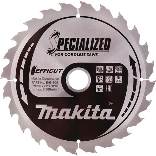 Picture of Makita SPECIALIZED Efficut Wood Cutting Saw Blade 235mm 24T 30mm