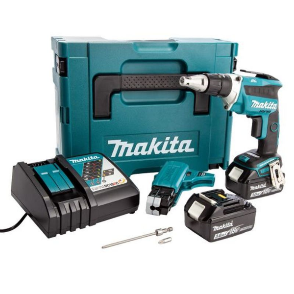 Picture of Makita DFS452FJX2 18V LXT Brushless Drywall Screwdriver with 2x 3.0Ah Batteries