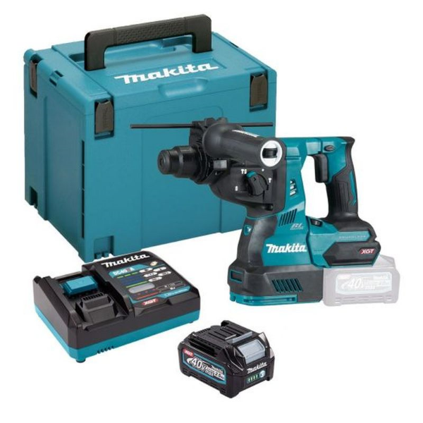 Picture of Makita HR003GD101 40Vmax XGT SDS Plus Rotary Hammer Drill With 1 x 2.5Ah Battery, Charger, Adapter & Case