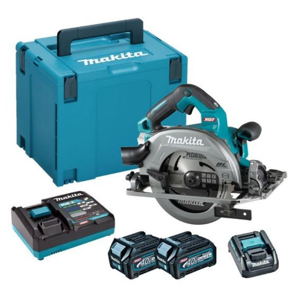 Picture of Makita HS004GD203 40V XGT Brushless 190mm Circular Saw with 2x 2.5Ah Batteries, Charger & Case