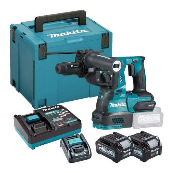 Picture of Makita HR004GD203 40V XGT Brushless Rotary Hammer with 2x 2.5Ah Batteries, Charger & Case