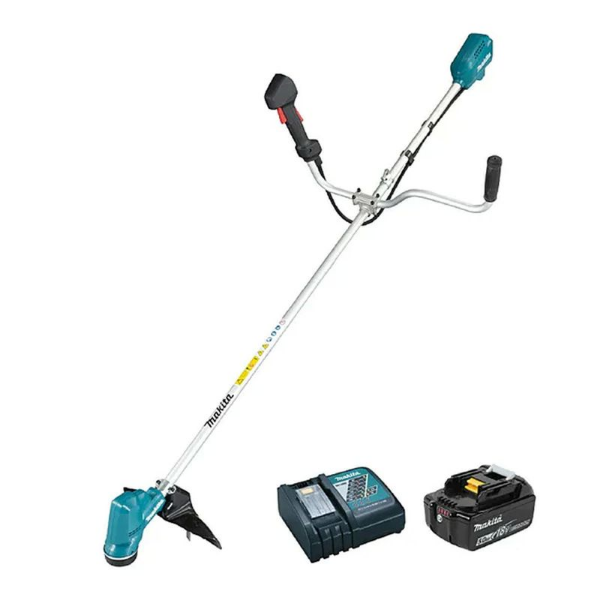 Picture of Makita DUR190URT8 18V Li-ion LXT Brushless Brush Cutter complete with 1 x 5.0 Ah Battery and Charger