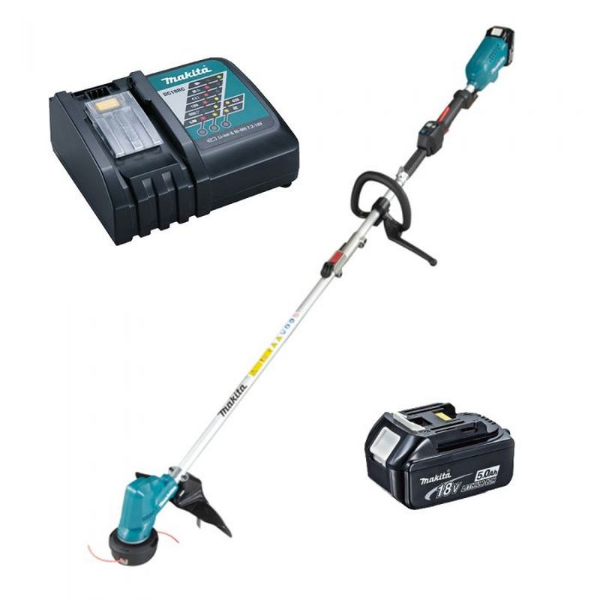 Picture of Makita DUR191LRT8 18V LXT Brushless Split Shaft Linetrimmer with 1x 5.0Ah Battery and Charger