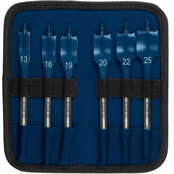 Picture of Bosch 2608900333 6 pieces Expert Self Cut Speed Flat Spade Wood Drill Bit Set