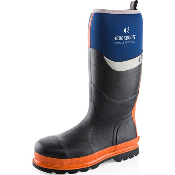 Picture of Buckler BBZ6000 S5 Blue/Orange Neoprene/Rubber Heat and Cold Insulated Safety Wellington Boot Size 8