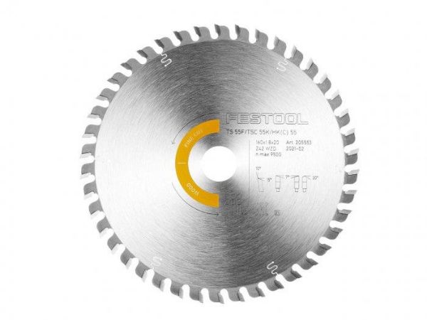 Picture of Festool Fine tooth saw blade HW 160 x 1,8 x 20 WD42 Wood Fine Cut