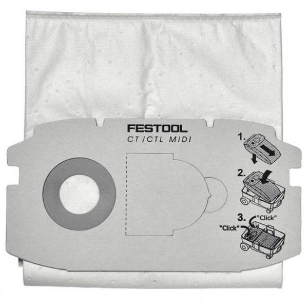 Picture of FESTOOL FIS-CTL MIDI/5 FILTER BAGS - ( OLD )
" PRE 2019 " FESTOOL FILTER BAG - SELF CLEAN