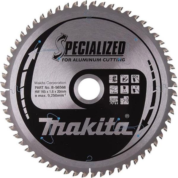 Picture of Makita B-56568 Specialized Aluminium Cutting Saw Blade 165x20x60T