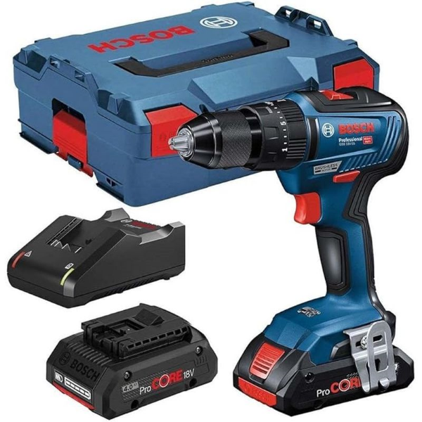 Picture of Bosch Refurbished GSB 18V-55 18V Brushless Combi Drill 2x 4Ah, Charger & L-Boxx