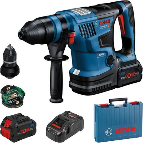 Picture of Bosch Refurbished GBH 18V-34 CF SDS Rotary Hammer, 2 x 8Ah ProCore Batteries, Charger and Case