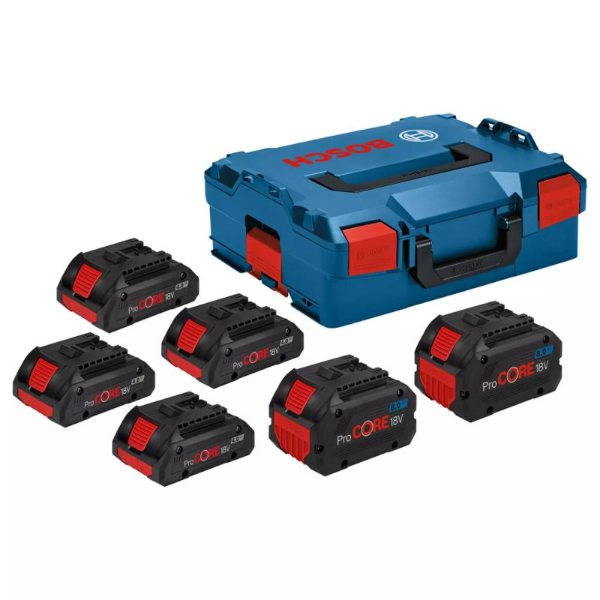 Picture of BOSCH Multiple Battery Kit: 4x ProCORE18V 4.0Ah + 2x ProCORE18V 8.0Ah + LB 136